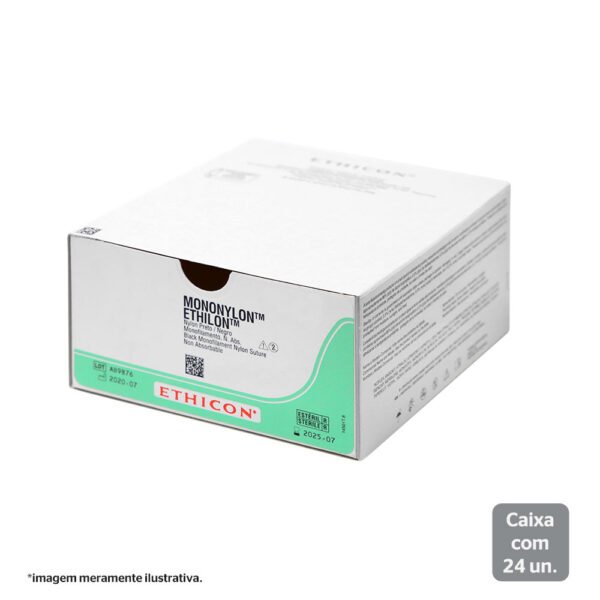 13501T | Fio de sutura MONONYLON® Preto 45cm 5-0 Ag. 17 mm 1/2